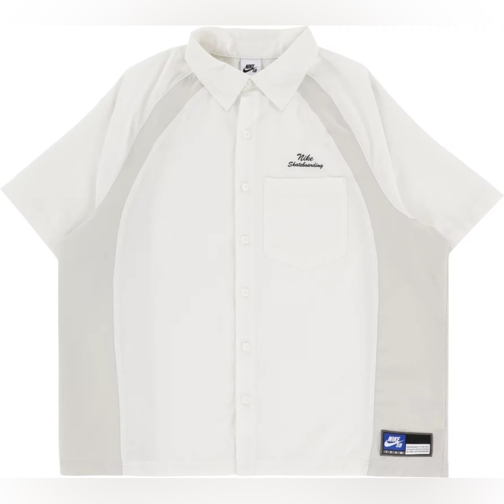 NIKE SB WHITE BOWLER 2 SHORT SLEEVED SHIRT SIZE: XL